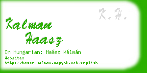 kalman haasz business card