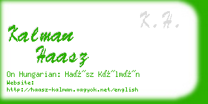 kalman haasz business card